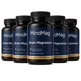 MindMag Brain-Magnesium - 5 bottles, buy 3 get 2 free