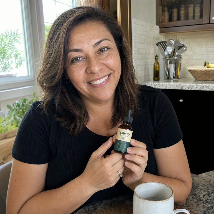 Marisol C., 44 holding Be Neo LymphoDrain