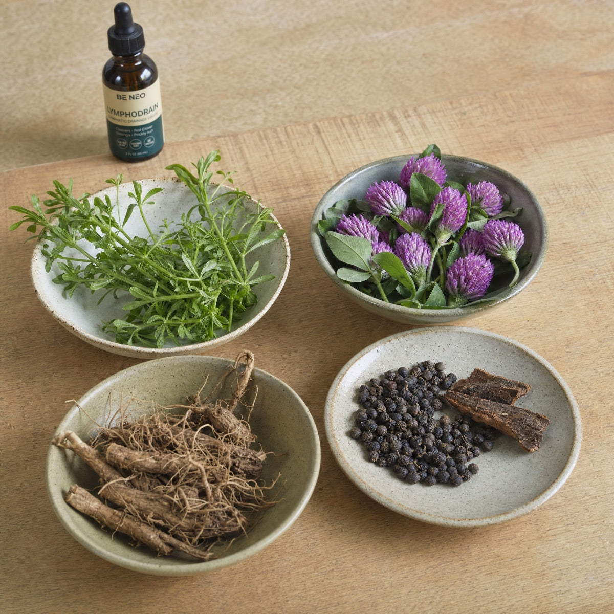 The four botanicals in the blend