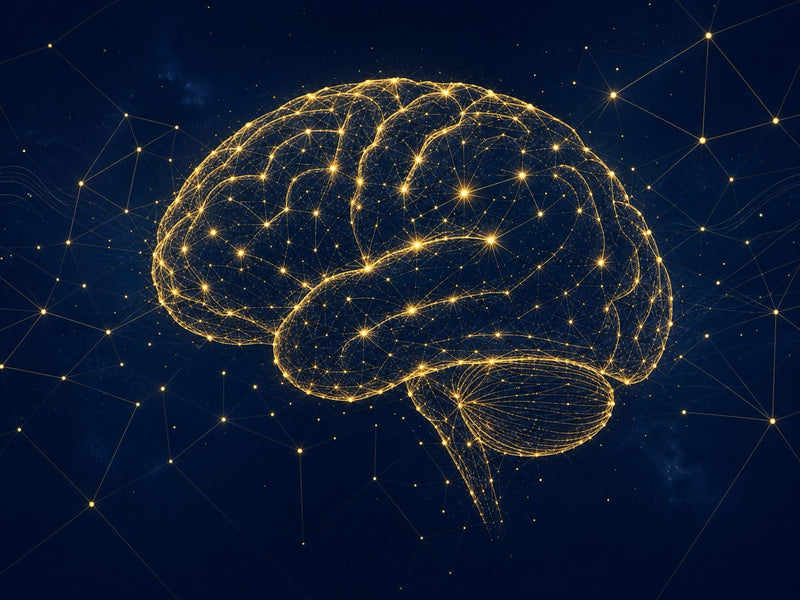Line art of a brain
