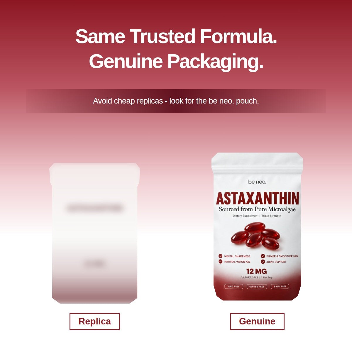 Same trusted formula, genuine packaging
