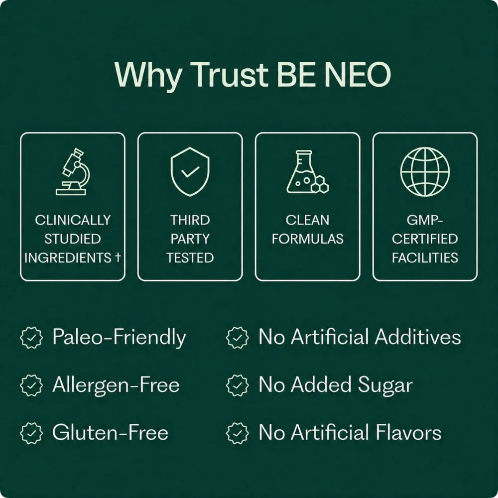 Why trust Be Neo benefits infographic